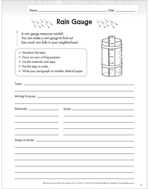 Structure of rain gauge picture