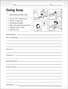 Going Away: Grade 3 Narrative Writing Lesson | Printable ...