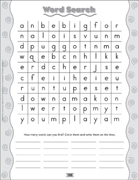 sight word word search printable word searches skills sheets