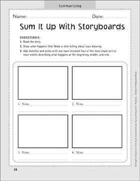 summarizing graphic organizer 2nd grade