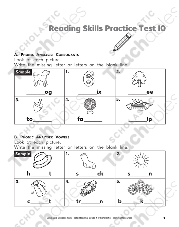 Reading Skills Practice Test 10 Grade 1 Printable Test Prep Tests reading-skills-practice-test-10-grade-1-printable-test-prep-tests