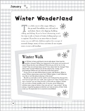 Winter Wonderland January Activities Printable Lesson Plans