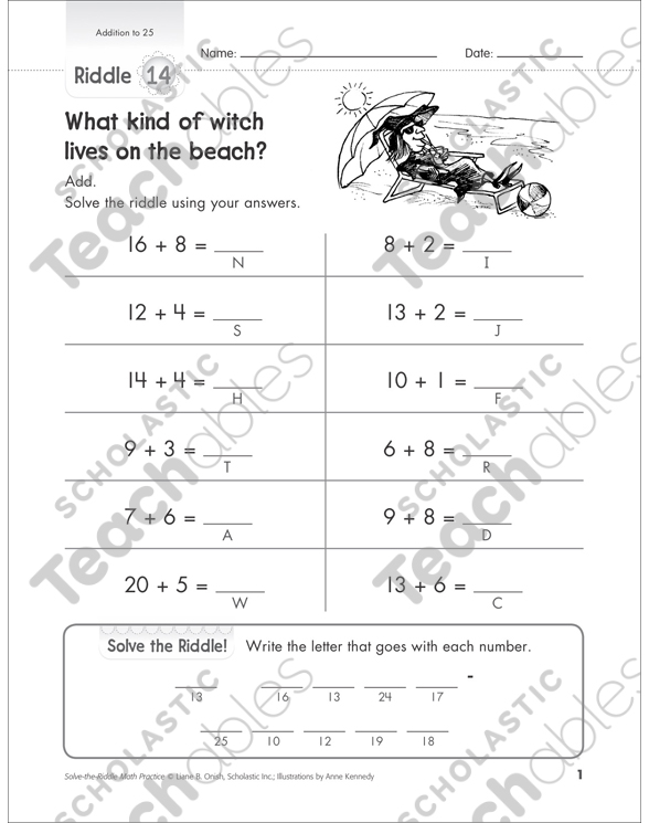 Witch at the Beach: Solve-the-Riddle Math Practice ...