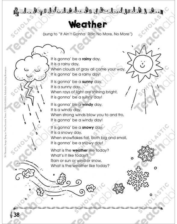 Weather: Thematic Song | Printable Texts