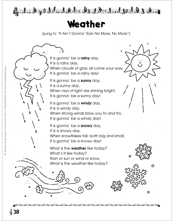 Weather: Thematic Song | Printable Texts