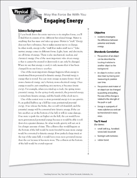 Engaging Energy (Potential and Kinetic Energy) | Printable ...