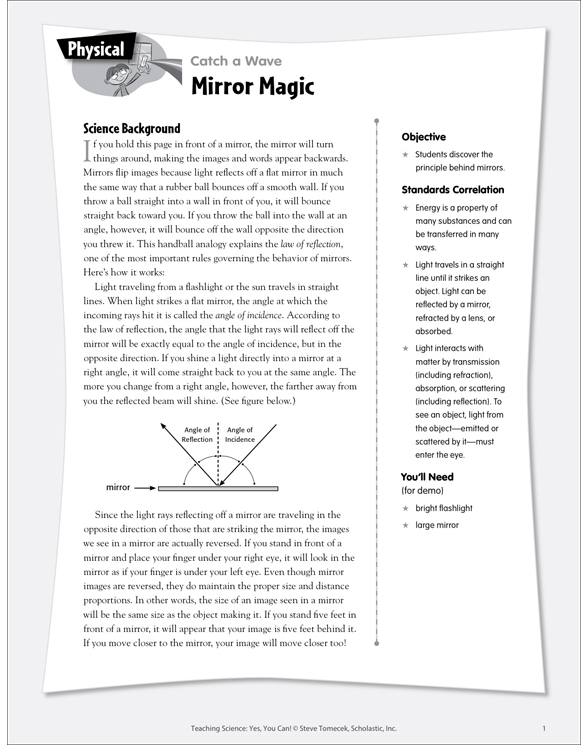 Mirror Magic (Mirrors) Printable Lesson Plans and Ideas