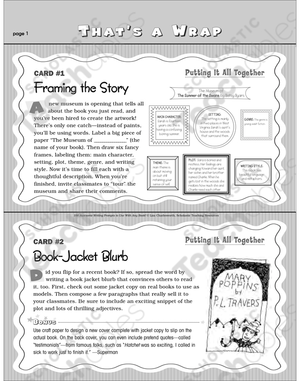 hands on writing prompts printable lesson plans and ideas