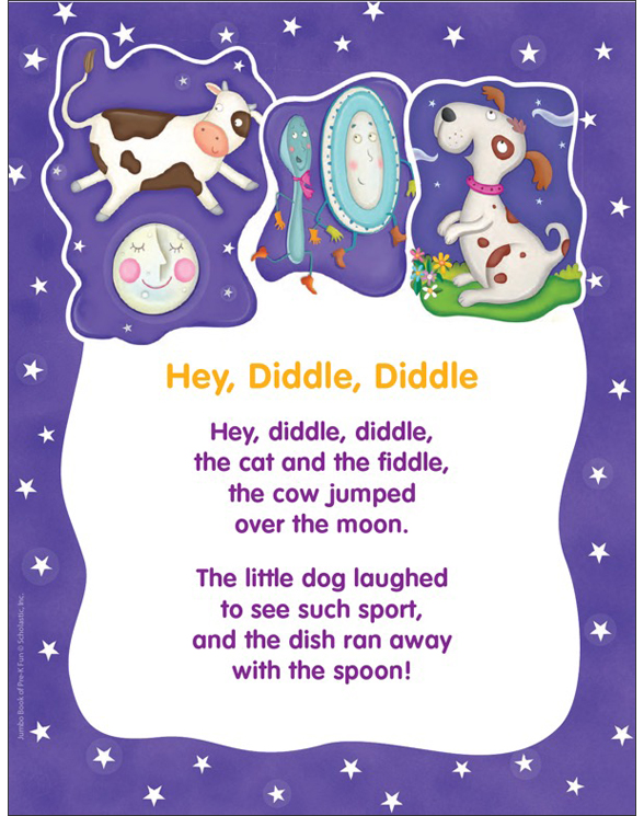 Hey Diddle Diddle Classic Nursery Rhyme Printable Texts
