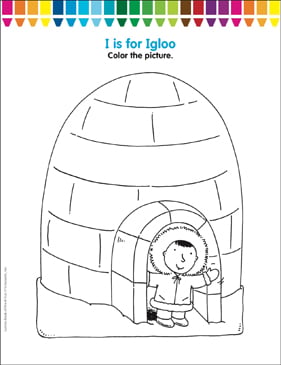 Download I is for Igloo: Coloring Page | Printable Coloring Pages
