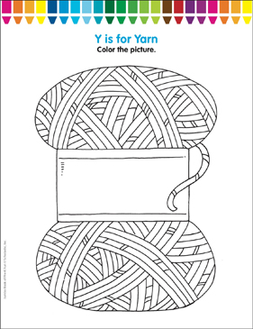 Download Y is for Yarn: Coloring Page | Printable Coloring Pages