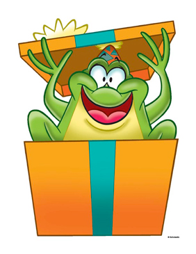Frog In Gift Box  Printable Clip Art and Images