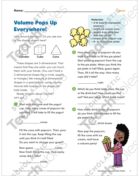 Volume Pops Up Everywhere! (Volume) | Printable Games and ...