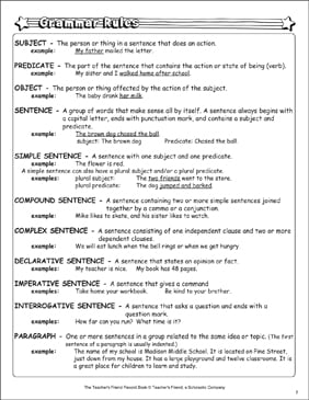download 6th grade grammar worksheets