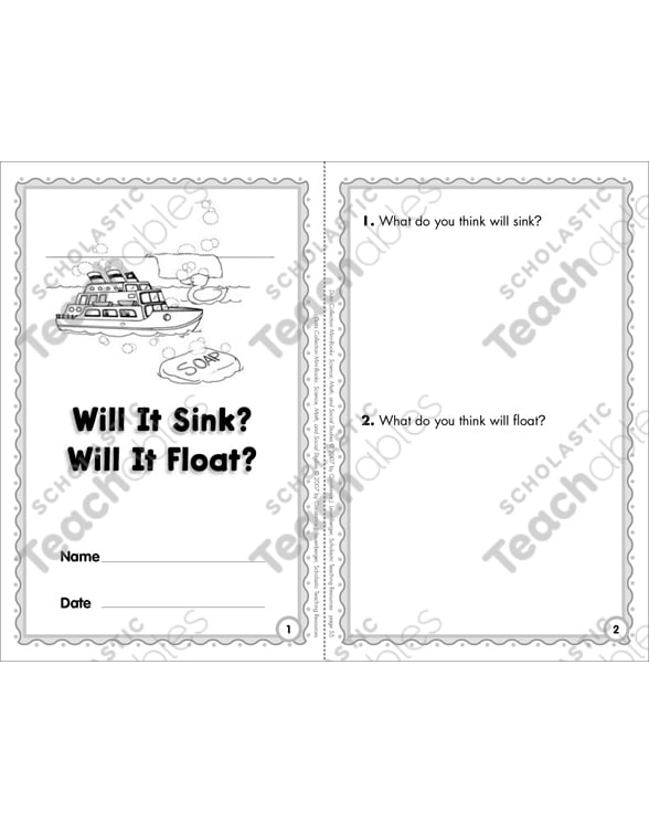 Will It Sink? Will It Float? | Printable Mini-Books