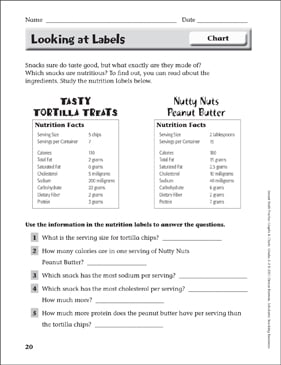 Looking at Labels (Chart): Math Practice for Grades 2-3 ...