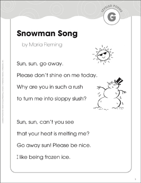 melted snowman poem