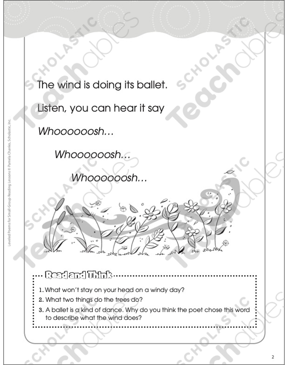 The Wind Level G Poem Printable Lesson Plans And Ideas Texts