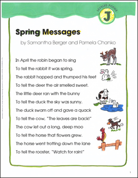 Spring Messages: Leveled Poem