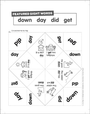 there, use, an, each: Sight Word Fun Flap | Printable Fun Flaps
