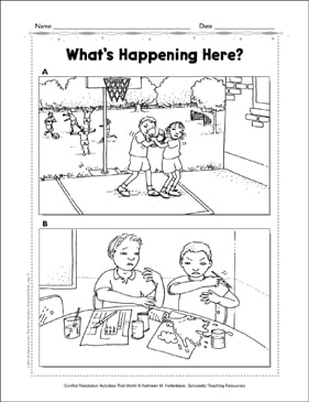 What's Happening Here? Conflict Resolution | Printable Lesson Plans
