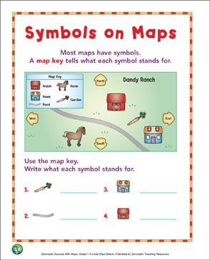 Symbols On Maps Map Skills Printable Maps And Skills Sheets