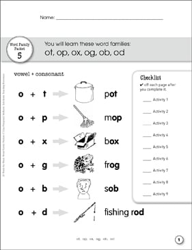 short vowels worksheets word lists practice activities printable lesson plans for kids
