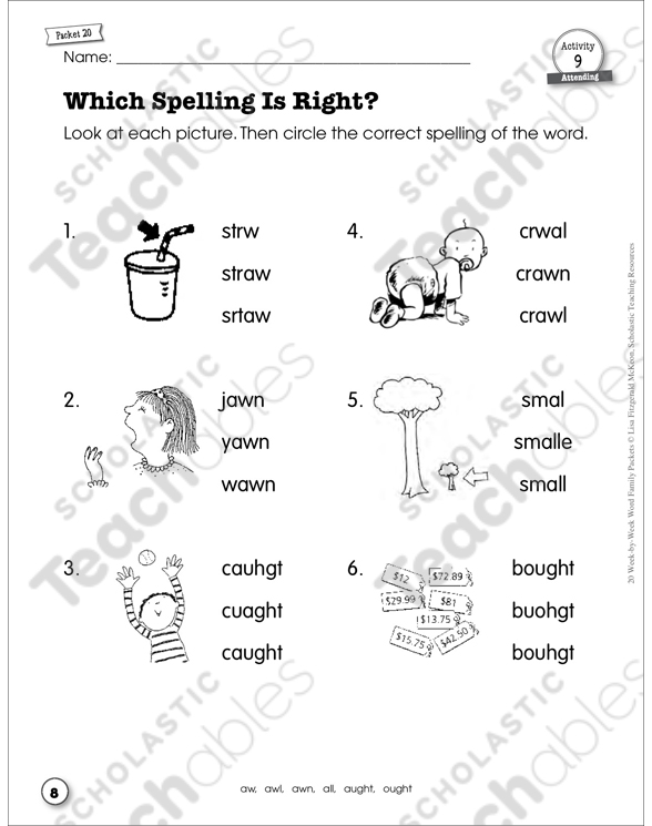 word family packet variant vowels broad o sounds