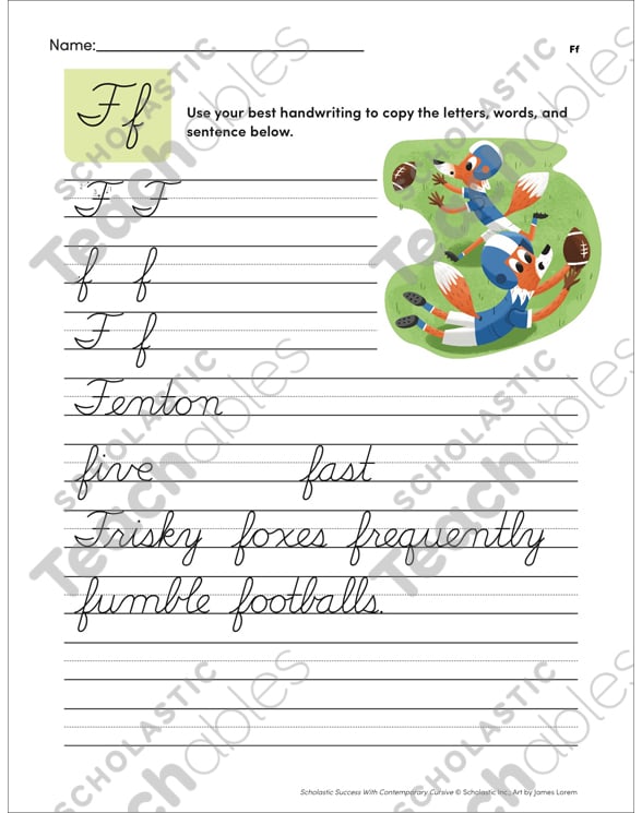 An Focal Fearless I Cursive New Book: Modern Cursive Handwriting