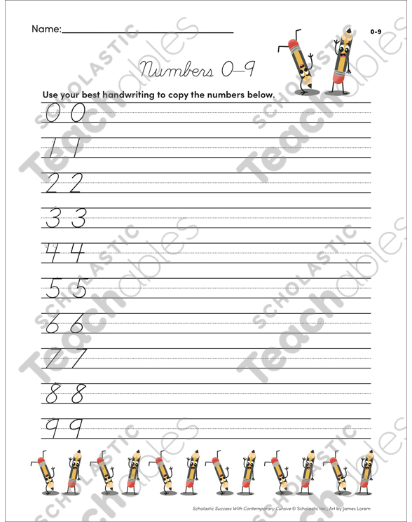 Cursive Handwriting Workbook A to Z & 0 to 9 - Improve Handwriting