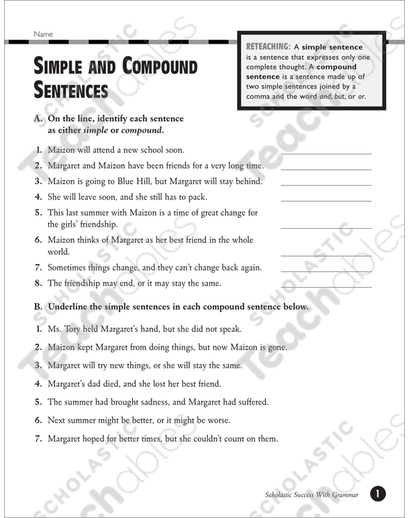 Compound Sentences Examples Pdf Foto Kolekcija