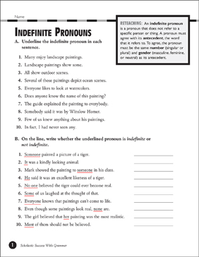 pronouns worksheets mini books grammar games for kids of all grade levels