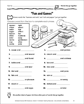 Exciting and Online games (Terms That Move With each other) Printable Competencies Sheets photo about Printable Paper Games for Adults identified as Exciting and Game titles (Words and phrases That Transfer With each other) Printable Capabilities Sheets