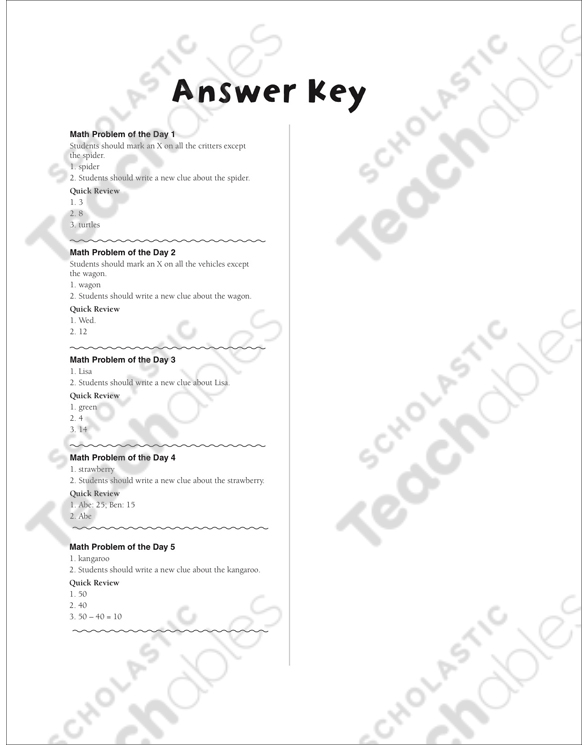 using deductive reasoning problem of the day printable skills sheets