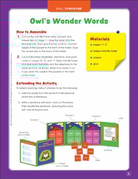 Synonyms Grade 1 Collection | Printable Leveled Learning Collections