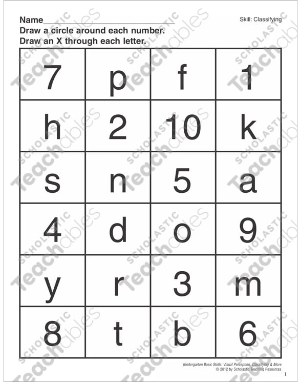 Alphabet Letters Equal Numbers