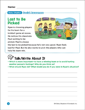 Scholastic Teacher Resources Scholastic News Sticky Situation Cards: Grades  1-3 : Target