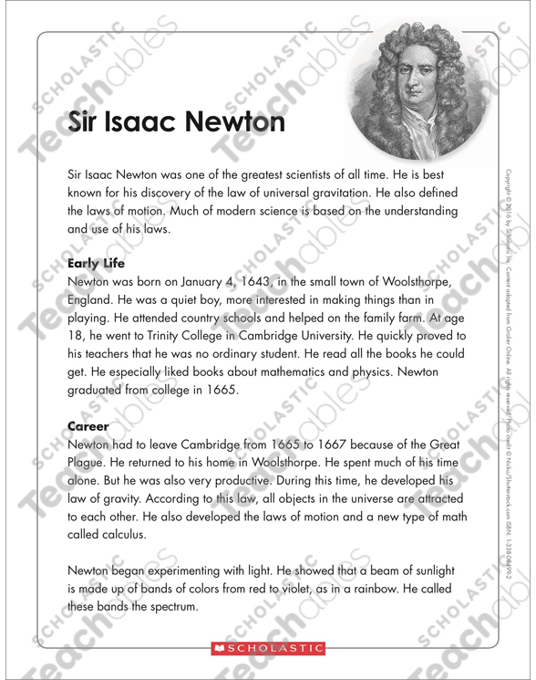 sir isaac newton biography