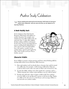 Author Study Celebration Rosemary Wells Printable Lesson Plans And Ideas