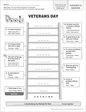 Veterans Day: Content Area Word Ladder