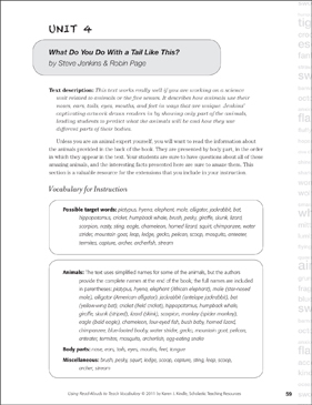 Teaching With Steve Jenkins Robin Page S What Do You Do With A Tail Like This Printable Lesson Plans And Ideas Texts