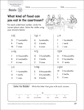 Solve-the-Riddle: Fractions x Fractions | Printable Number ...