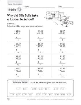 subtracting decimals worksheets games practice activities printable lesson plans for kids