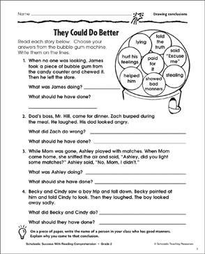 drawing conclusions worksheets games activities examples lesson plans for kids