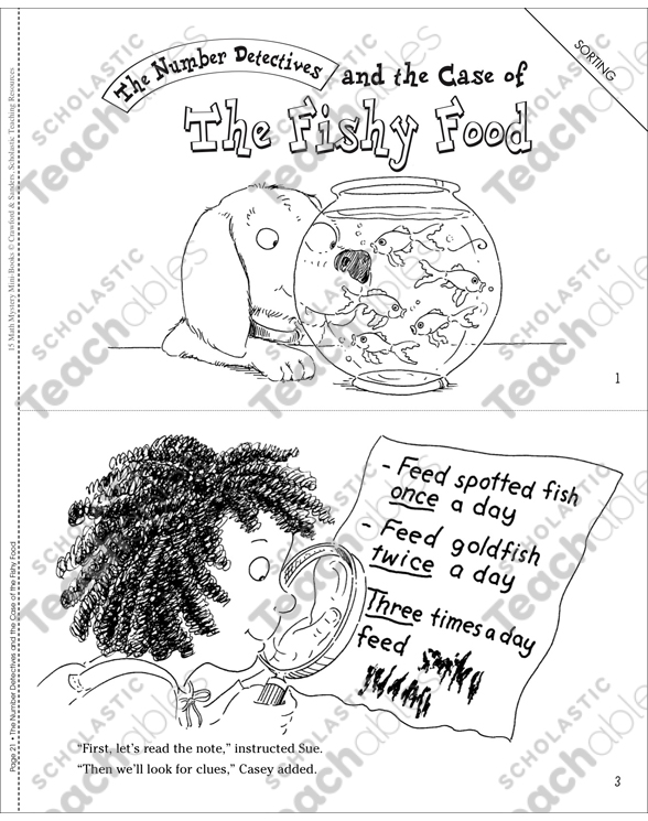 The Case of the Fishy Food (Sorting) | Printable Mini-Books