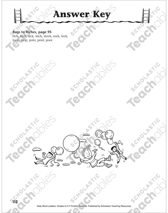 Rags to Riches Word Ladder (Grades 2-3) | Printable Skills ...