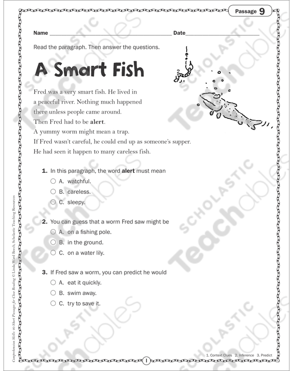 A Smart Fish: Close Reading Passage | Printable Texts, Skills ...