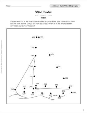 Wind Power: Connect-the-Dot Addition | Printable Connect the Dots