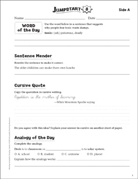 Independent Practice: Grade 4 Reading Jumpstart 19 ...
