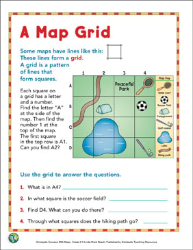 a map grid map skills printable maps skills sheets
